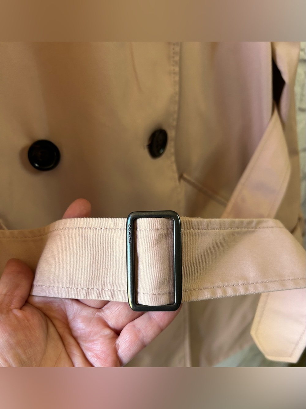 Coach Double-Breasted Trench Coat With Dust Bag - Picture 7 of 13